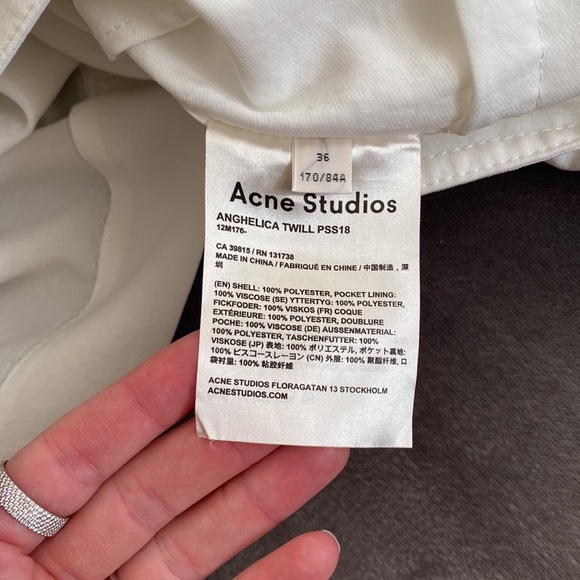 Acne Studio white Trench Size 36 - Picture 3 of 8